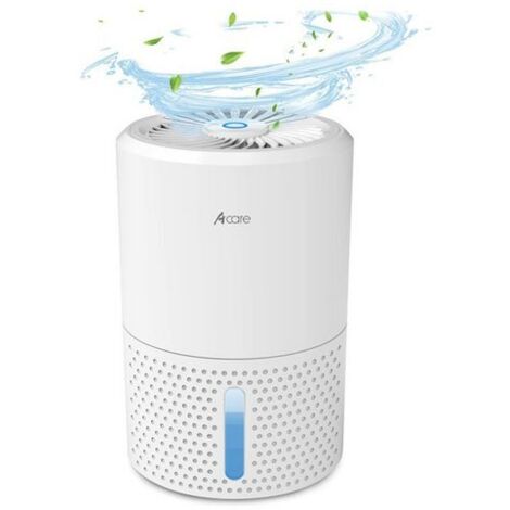 Déshumidificateur, purificateur d'air,Petit déshumidificateur, 300ML/D, pour pièces de 20 m³, réservoir de 0,90 l, réservoir d'eau de 900ML, puissance 22,5 W, 1kg, 10-20m, KINSI