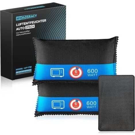 Déshumidificateur réutilisable 2 × 400 g en gel de silice pour voiture, maison et pièces humides Ortviai