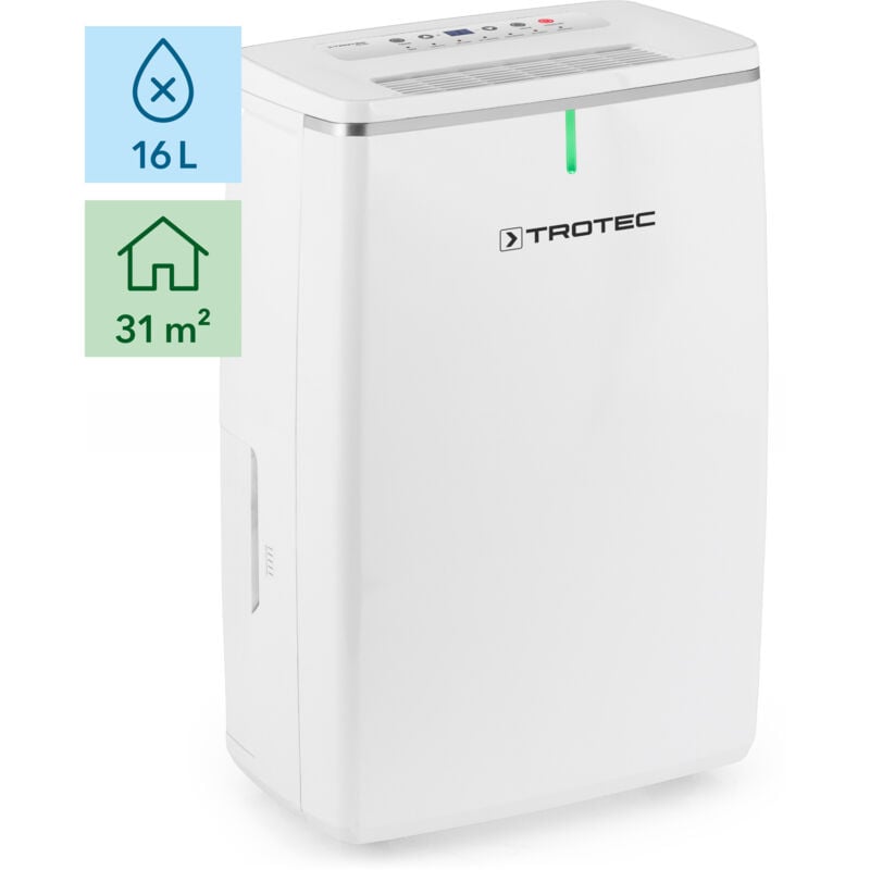 Trotec - Déshumidificateur d'air ttk 53 e pour 31 m² mode automatique led