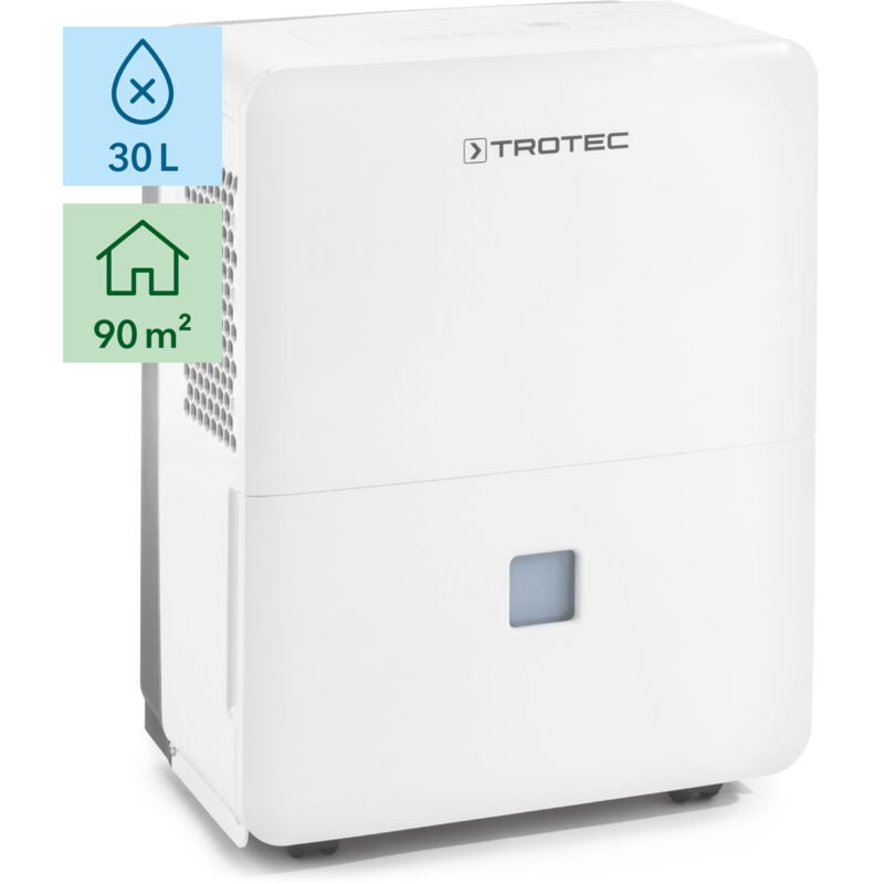 Trotec - Déshumidificateur d'air ttk 96 e - 90m2 30l/j - affichage du taux d'humidité