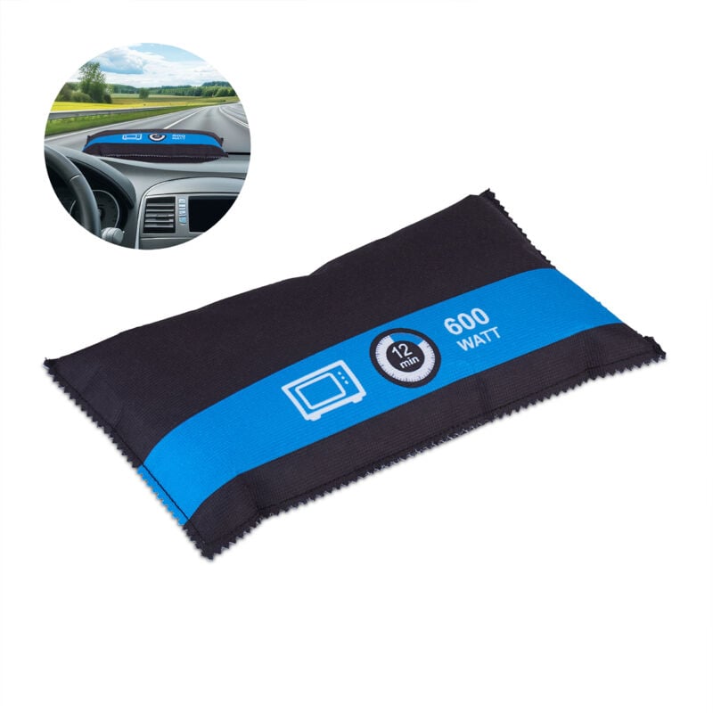Relaxdays - Sachet déshumidificateur pour voiture, 1000 g, absorbeur humidité, réutilisable, anti-buée, noir/bleu