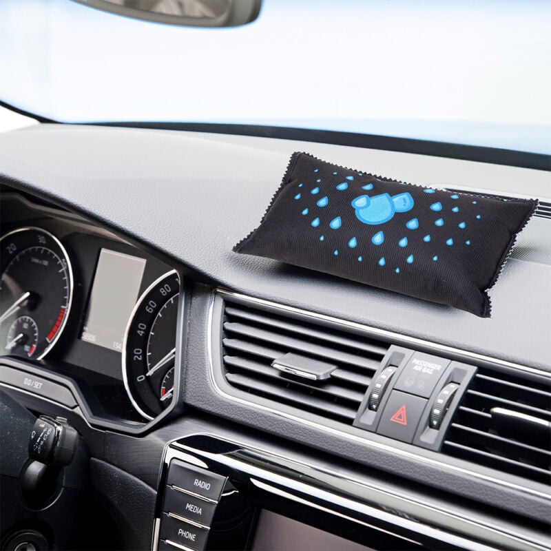 Wenko - Lot de 3 déshumidificateurs voiture avec indicateur 1000g Absorbeur d'humidité réutilisable, indication saturation, voitures caravanes, Anti