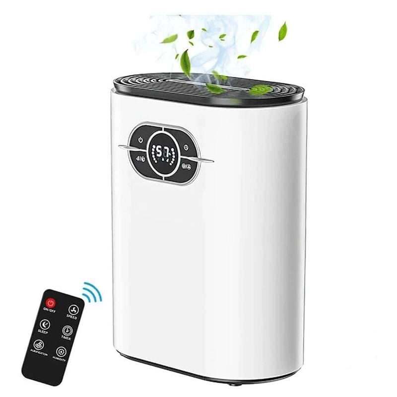 SNQ - Déshumidificateurs pour la Maison, déshumidificateur de séchage de Linge 1200 ml avec Affichage numérique, télécommande, arrêt Automatique,