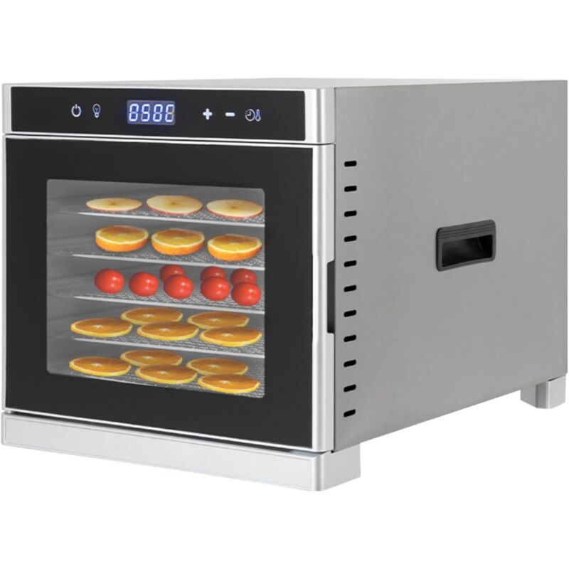 Déshydrateur alimentaire à 6 étages en acier inoxydable, déshydrateur alimentaire 700W, déshydrateur alimentaire déshydrateur alimentaire, affichage