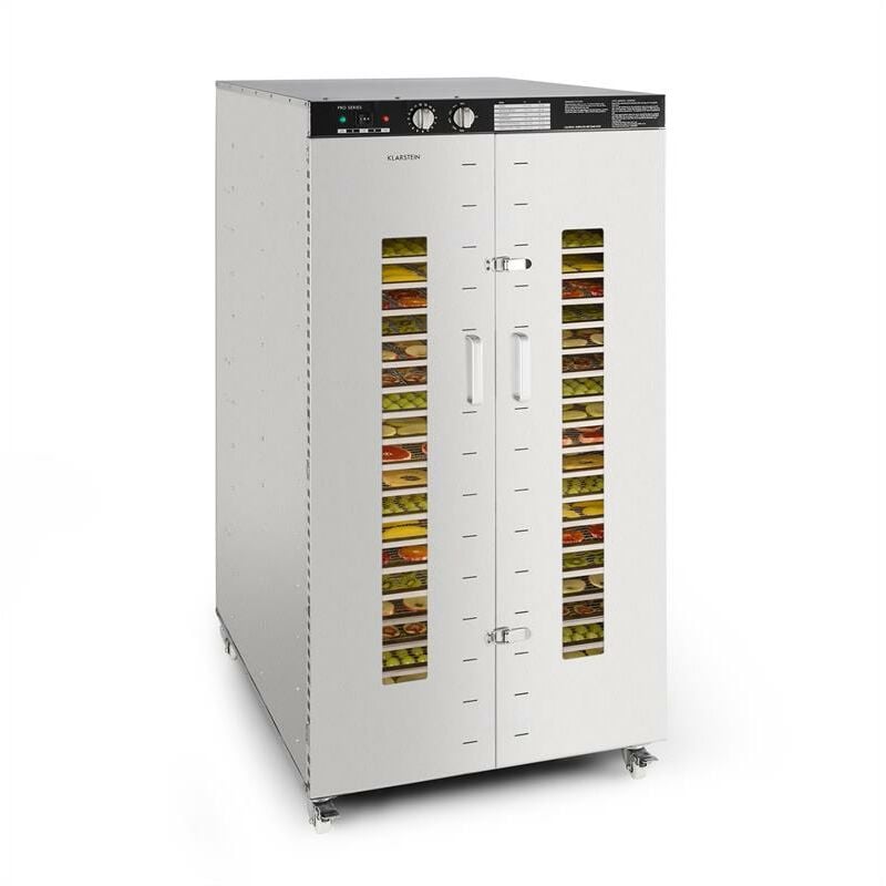 Klarstein - Déshydrateur alimentaire Master Jerky 24 - 4500W - 40-90 °c - Minuterie - Jusqu'85 kg de fruits - Inox argent