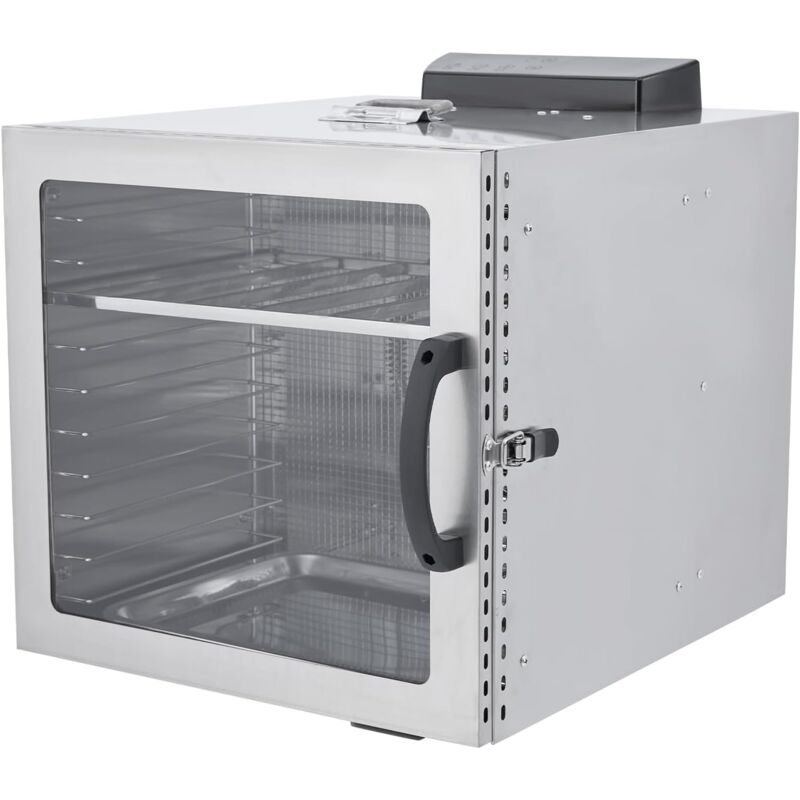 Déshydrateur et sèche-linge en acier inoxydable 1000 w, température réglable de 30-90 °c, 42,5 l, déshydrateur alimentaire avec 20 crochets et 10