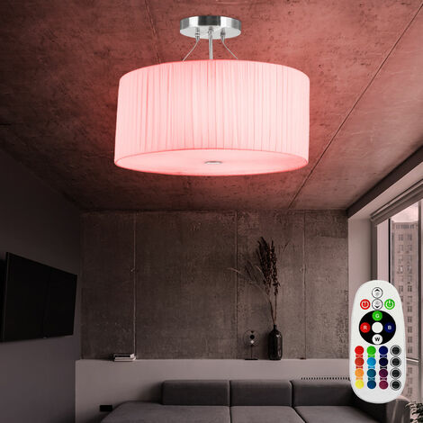 Design 21 Watt Decken Leuchte dimmbar Fernbedienung bunt im Set inklusive RGB LED Leuchtmittel
