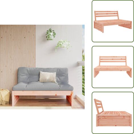 Design a doghe - vidaXL Divano Centrale Giardino 120x80cm Legno Massello Douglas - Legno massello douglas