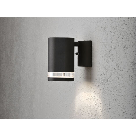 Design Außenwandleuchte MODENA Downlight, Höhe 13cm, Schwarz