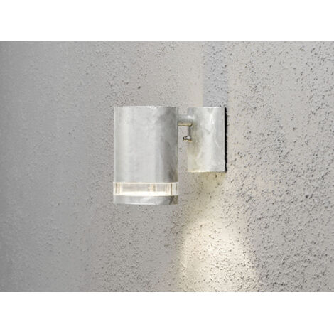 Design Außenwandleuchte MODENA Downlight, Höhe 13cm, Silber