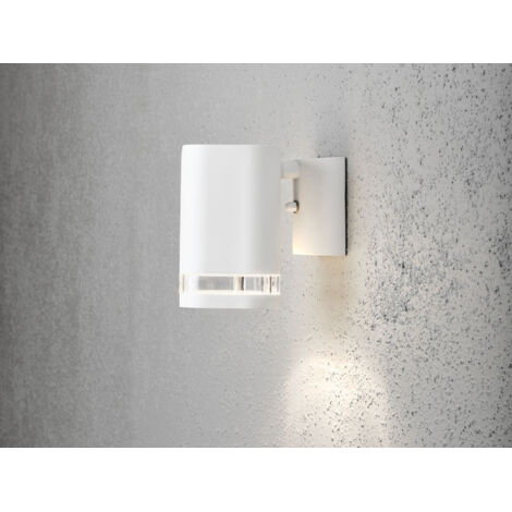 Design Außenwandleuchte MODENA Downlight, Höhe 13cm, Weiß