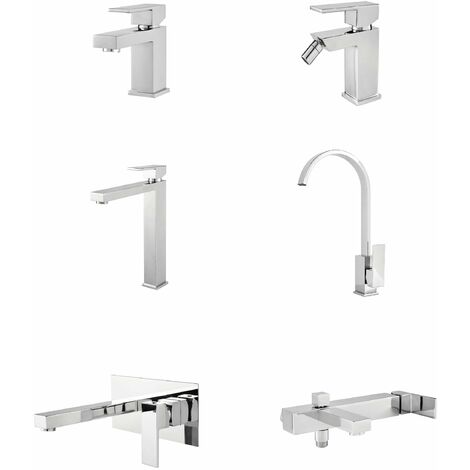Design-Badarmaturenset, modern und eckig BIDET-ARMATUR