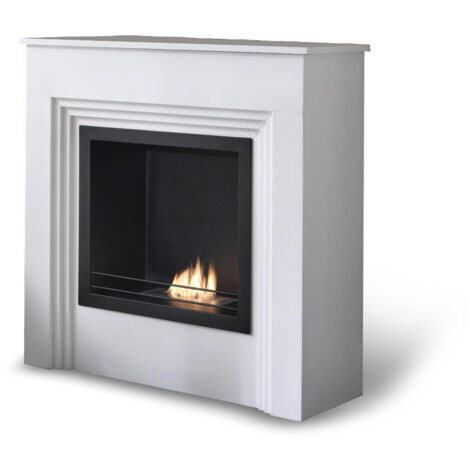Design-Bioethanol-Standkamin, weiß, 96 x 35 x H 96 cm
