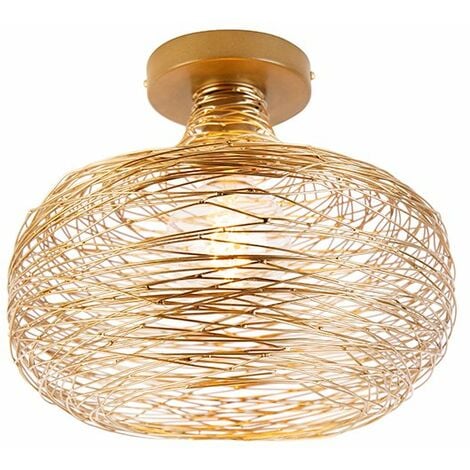 Design Ceiling Lamp Gold Steel - Sarella