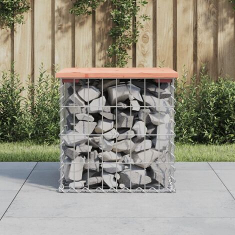 Design da giardino - vidaXL Panca da Giardino Design Gabbione 43x44x42 cm Massello Douglas - Panca in legno