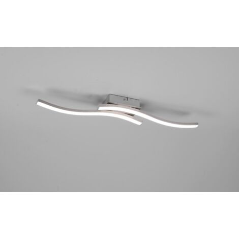 Design-Deckenleuchte Double Wave Rod Led 4000k Route Nickel Trio Lighting