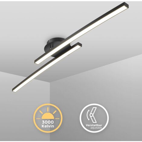 Design Deckenleuchte schwarz Wohnzimmer modern Deckenlampe schwenkbar 12W