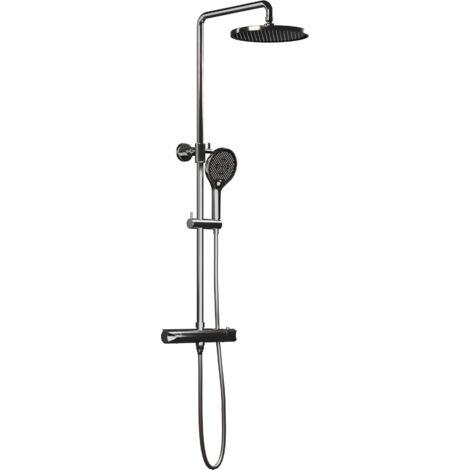 Design-Duschsäule Bernstein Thermostat 8221 BASIC mit Handbrause & Regendusche
