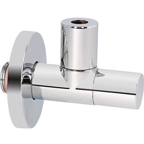 Design-Eckventil 1/2'' x 3/8'' - selbstdichtend, mit Quetschverschraubung - verchromt