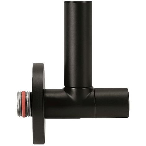 Design Eckventil, selbstdichtend, Messing, matt schwarz, inkl. Rosette