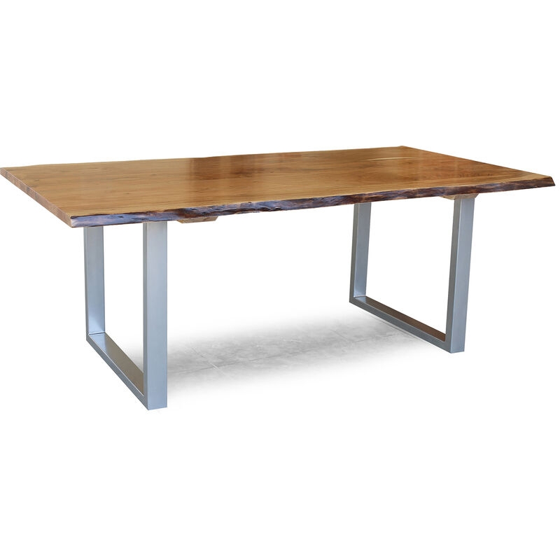 Design Esstisch Akazie massiv 180x90 Tisch Küchentisch Holztisch Baumkante Baum A00000361
