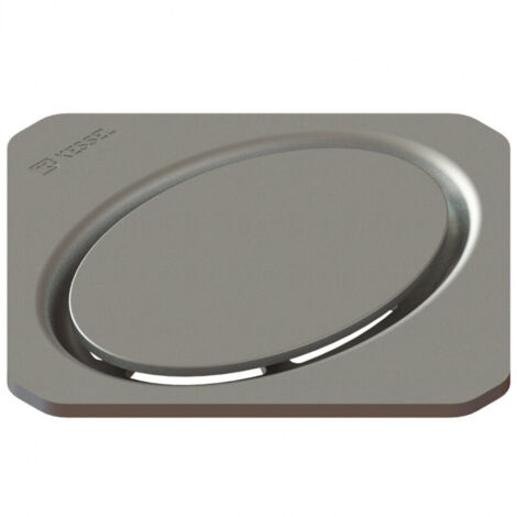 Design-Gitter OVAL 120x120 mm aus Edelstahl Duschabfluss KESSEL