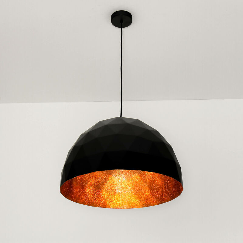 Lichterlebnisse - Design Hängelampe Schwarz Kupfer Esstisch Küche - Schwarz, Kupfer