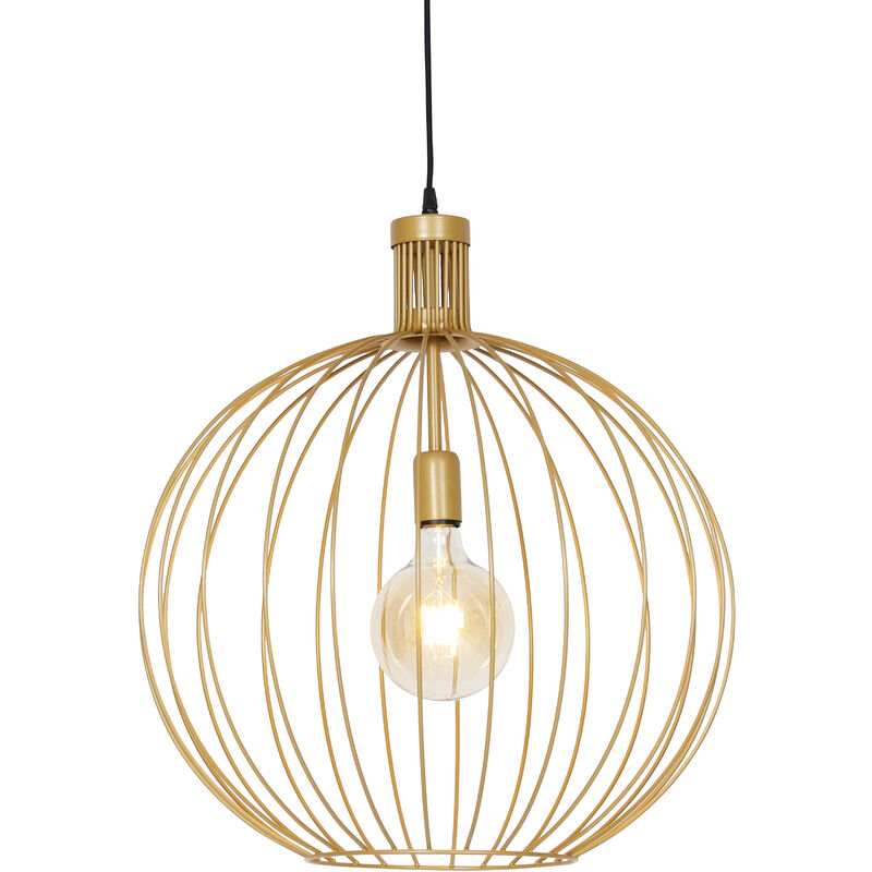 Design hanging lamp gold 50 cm - Wire Dos