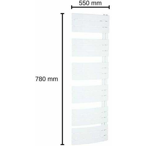 Design Heizkörper Pieve weiß gebogen 550x780 mm Bad- und Handtuch-Heizkörper 4,8 L