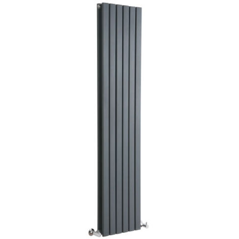 Design Heizkörper Vertikal Doppellagig Anthrazit 1600mm x 354mm 1193W - Sloane