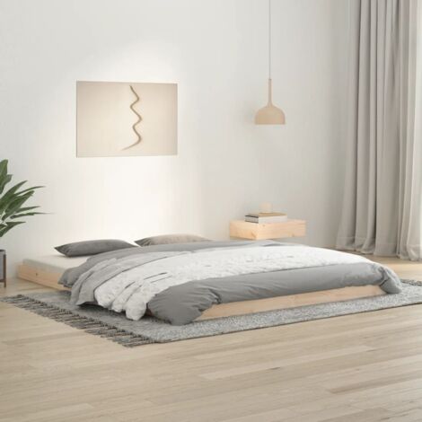 Design In – Cadre de lit 160x200 cm en bois de pin massif – Design moderne – Installation facile – Pour matelas 160x200 cm - CFW23950