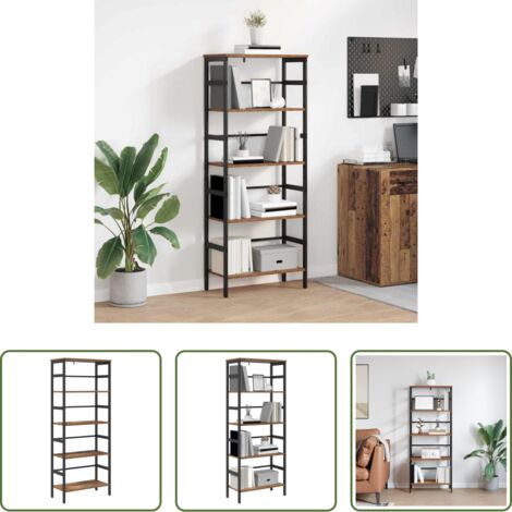 Design industriale -  Libreria Legno vecchio 60 x 29,5 x 149 cm Legno multistrato