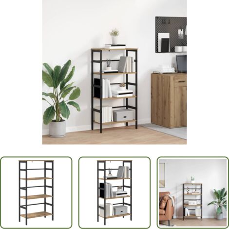 Design industriale -  Libreria Rovere artigianale 60 x 29,5 x 115 cm
