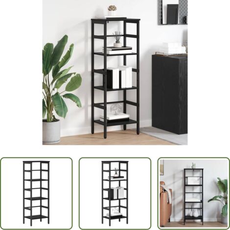Design industriale -  Libreria Rovere Nero 40 x 29,5 x 115 cm Legno multistrato