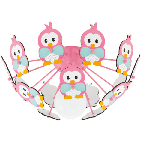 Design Kinder Spiel Zimmer Decken Beleuchtung Strahler Lampe Eulen Tier Motive Leuchte Eglo 95637