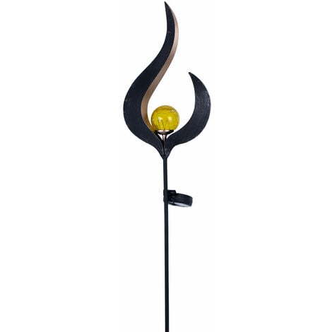 Design LED Solar Leuchte Außen Beleuchtung Dekoration Steck Lampe Flamme Design Globo 33465