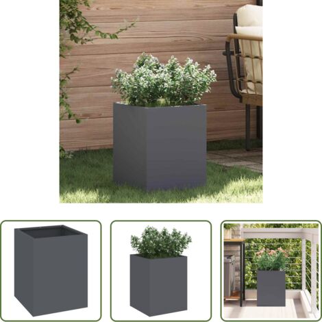 Design minimalista -  Vaso da giardino Antracite 32 x 32 x 40 cm