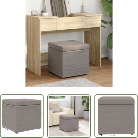 Design moderno -  Pouf Talpa 41 x 41 x 40 cm Tessuto e Legno Ingegnerizzato