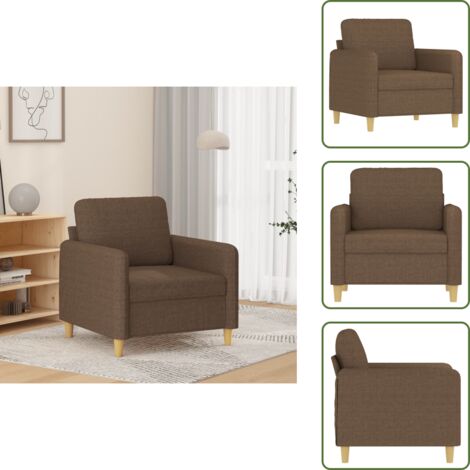 Design moderno - vidaXL Poltrona Marrone 60 cm in Tessuto - Poltrona da salotto