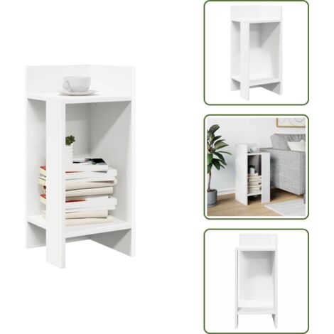 Design moderno - vidaXL Tavolino Laterale con Ripiano Bianco 25,5x27x60 cm - Tavolino da caffè