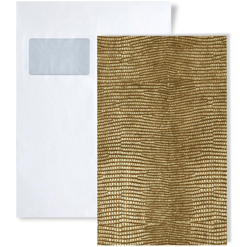 Wallface - 1 sample piece S-19778 leguan gold antigrav Collection Wall panel sample in din A5 size - gold