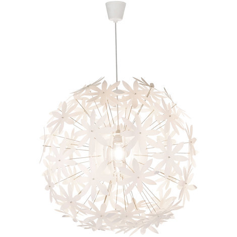 Design Pendel Leuchte Schlaf Zimmer Decken Hänge Lampe Blüten Strahler weiß Globo 15024