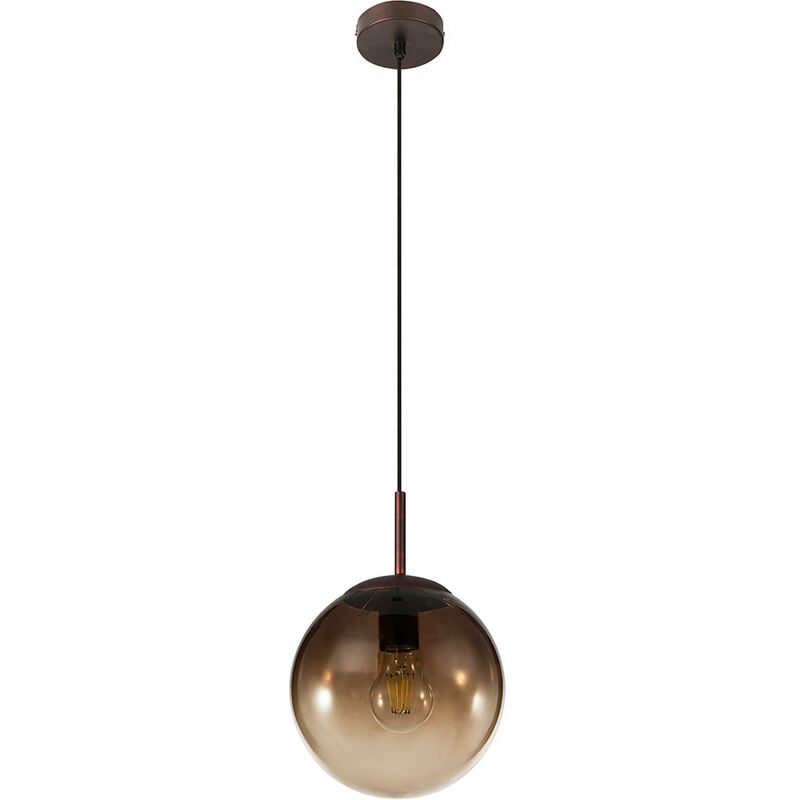 Etc-shop - Design pendule plafonnier salon salle à manger boule de verre suspension lampe éclairage rond