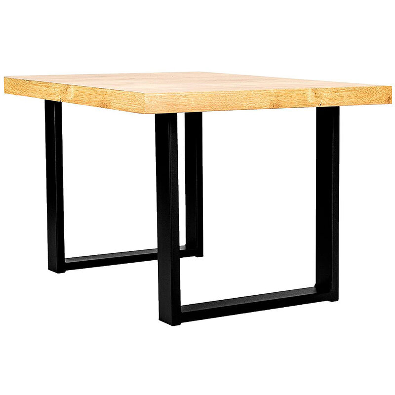 Design Pied de Table en Profilés d'Acier 2 Pièces Armature de Table Acier de Haute Qualité Largeur 60 cm x Hauteur 72 cm Couleur : Noir