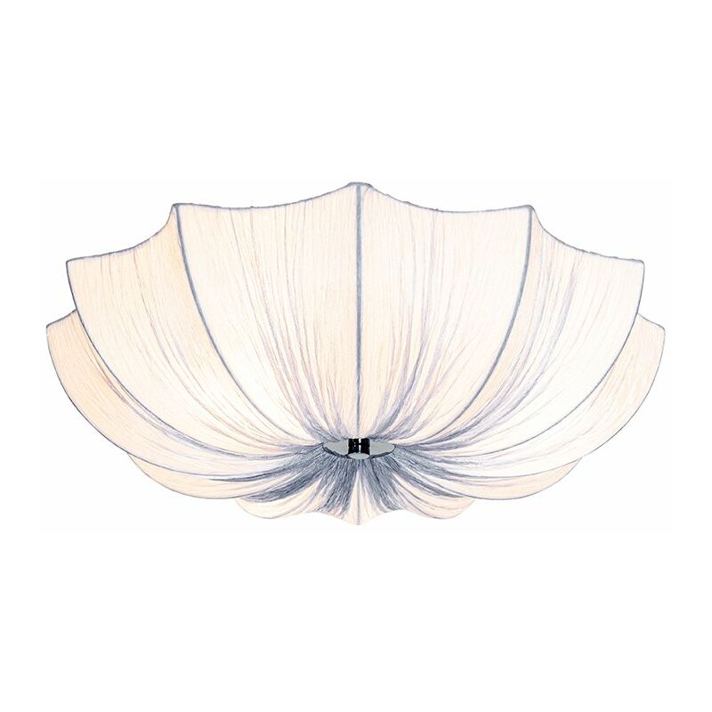 Image of Japandi Ceiling Light Grey Silk 52cm&hellip;