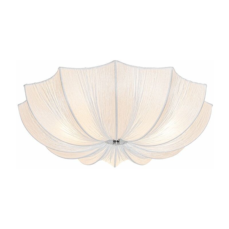 Image of Japandi Ceiling Light White Silk 52cm&hellip;