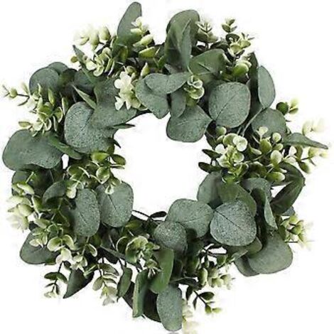 Design réaliste, couleurs vives et éclatantes qui embellissent votre maison, couronne d'eucalyptus, verdure luxuriante pour la décoration intérieure et extérieure