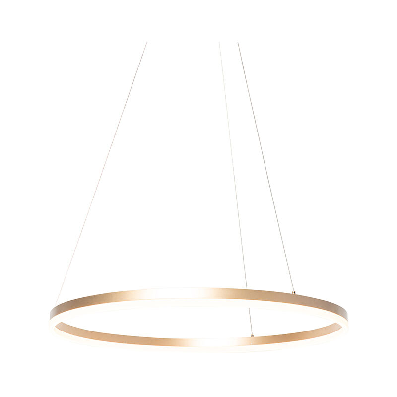 Design ring pendant lamp gold 80 cm incl. LED and dimmer - Anello