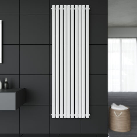 Design Röhrenheizkörper Heizkörper Paneelheizkörper Wandheizung Weiß 1800x590mm Doppellagig Vertikal