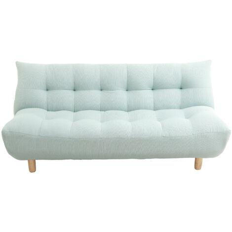 Design-Schlafsofa skandinavisch Grün und Eiche YUMI